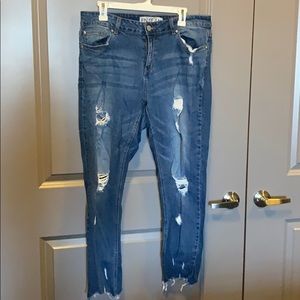 Ripped Plus skinny jeans
